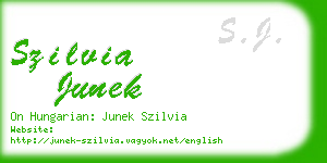 szilvia junek business card